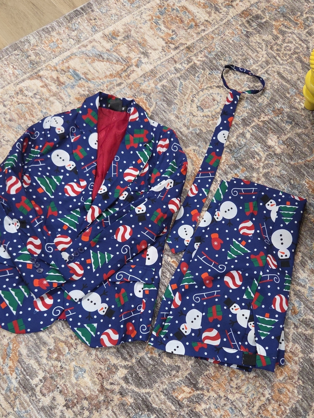 Kids 3 Piece Suit Holiday Snowman